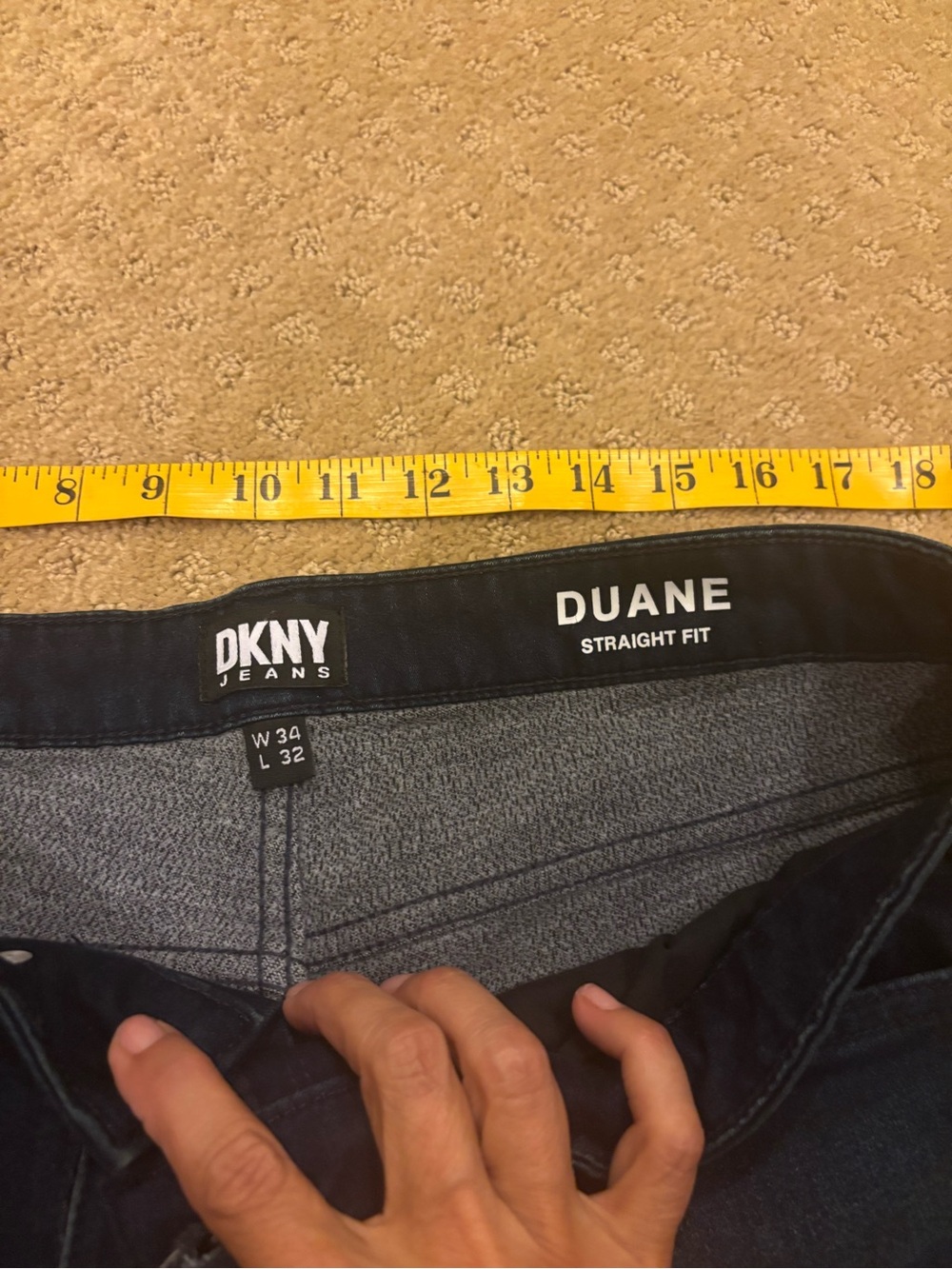 Men’s DKNY Duane Straight Fit Jeans - Dark Indigo Sz 34x32